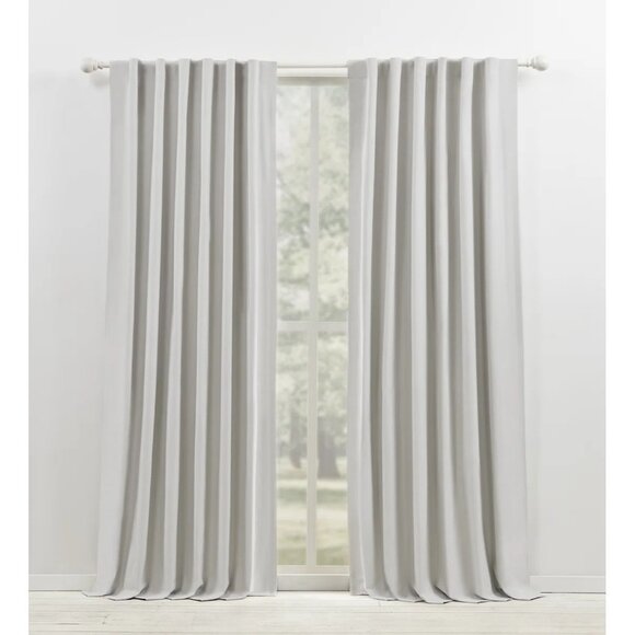 NEW Lauren Ralph Lauren Velvety Winter White Back Tab/Rod Pocket Curtain Panel - Picture 1 of 4
